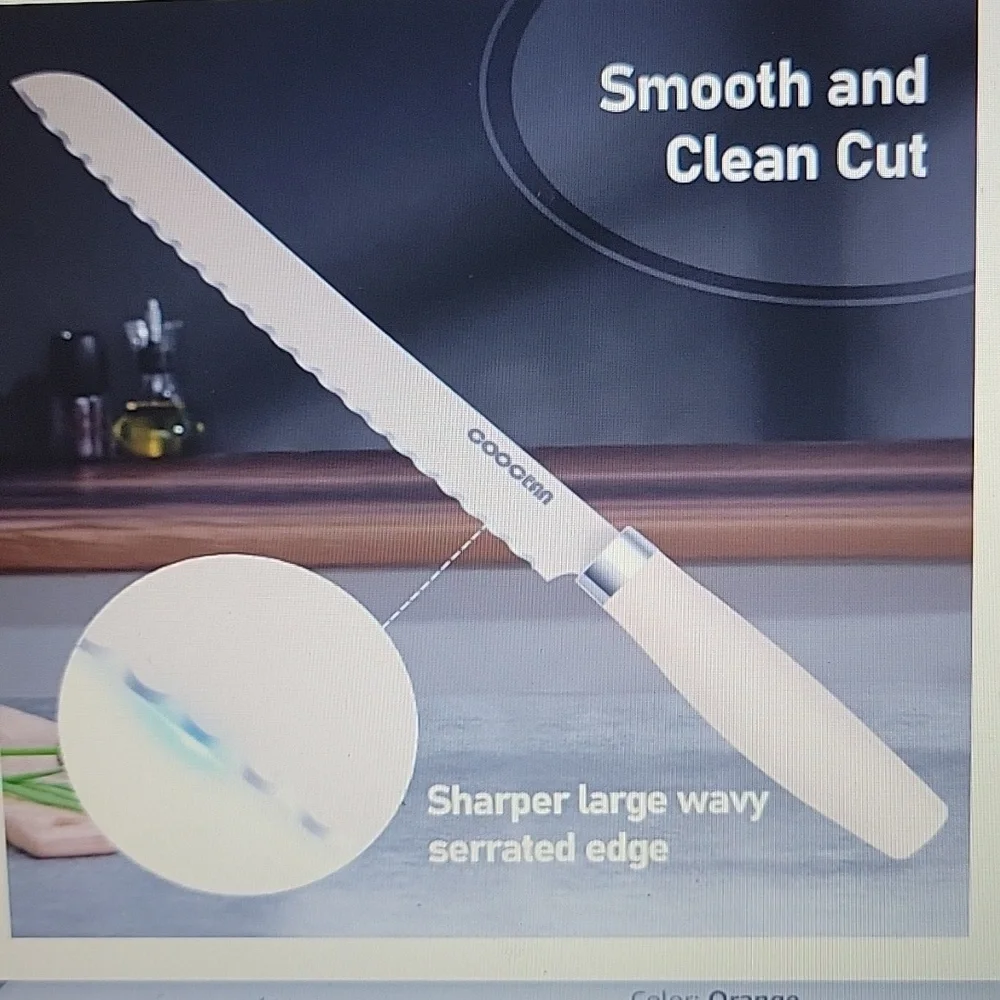 Cooclan serrated bread knife 8
